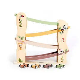 tiny-love-wooden-race-car-ramp-toy-zig-zag-car-slide-toy-with-4-easy-roll