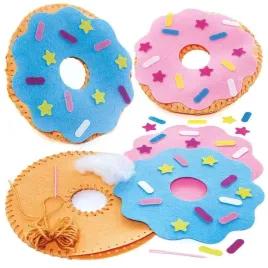 baker-ross-fc800-doughnut-cushion-sewing-kits-pack-of-2-craft-kits-for