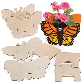 baker-ross-fc824-butterfly-wooden-flowerpot-kits-pack-of-3-craft-kits