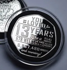 the-commemorative-coin-13th-birthday-silver-in-capsule-13-years-and