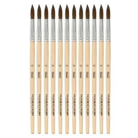 idena-90092-hair-brush-size-12-with-unpainted-wooden-handle-set-of-12