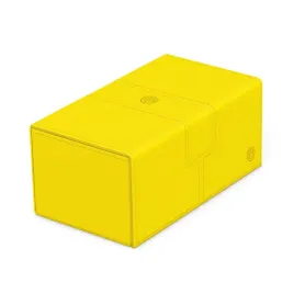ultimate-guard-twin-flip-n-tray-200-xenoskin-yellow-11-4-x-9-x-18-cm