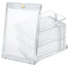 10pcs-35pt-magnetic-card-holder-protector-trading-sleeves-transparent
