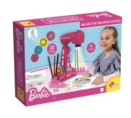 lisciani-barbie-drawing-school-led-projector-set-4-years-pink