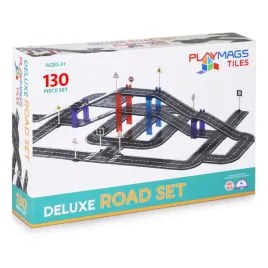 playmags-magnetic-tiles-road-set-for-kids130-piece-of-130-piec