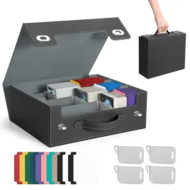 euqvunn-tcg-deck-box-with-handle-twist-lock-holds-up-black-grey-3-rows