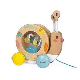 janod-wooden-pure-pull-along-snail-wooden-toy-with-xylophone-and