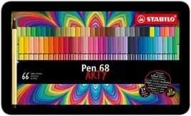 stabilo-pen-68-premium-fibre-tip-pen-arty-tin-of-66-assorted