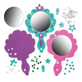 baker-ross-mermaid-mirror-craft-kits-pack-of-4-fantasy-foam-mirrors-to