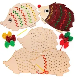 baker-ross-aw934-hedgehog-wooden-threading-kits-arts-and-crafts-for-kids