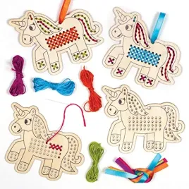 baker-ross-at317-unicorn-wooden-cross-stitch-decoration-kits-arts-and