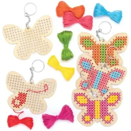 baker-ross-at877-butterfly-wooden-cross-stitch-keyring-kits-pack-of-5