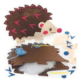 baker-ross-fe657-hedgehog-cushion-sewing-kits-pack-of-2-sewing-set-for