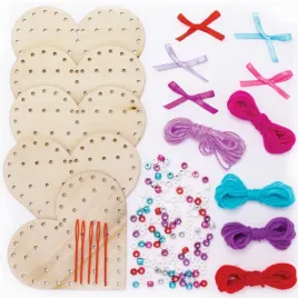 baker-ross-heart-cross-stitch-wood-craft-kits-5-pack-introducing-sewing