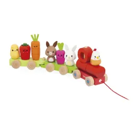 janod-wooden-pull-along-train-farm-theme-3-wagons-and-19-pieces