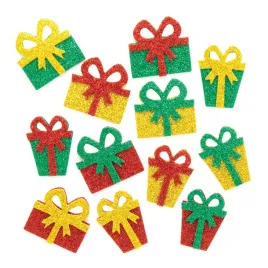 baker-ross-ax310-christmas-present-glitter-foam-stickers-pack-of-96-kids