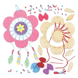 baker-ross-flower-wooden-dreamcatchers-pack-of-4-craft-kits-for-kids
