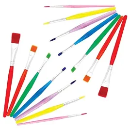 baker-ross-fe334-assorted-paint-brush-set-pack-of-14-kids-paint-brushes