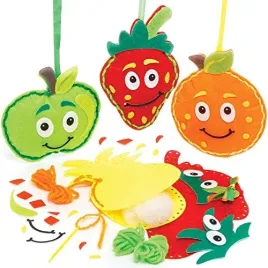 baker-ross-fe477-fruit-sewing-decoration-craft-kits-pack-of-4-sewing-set
