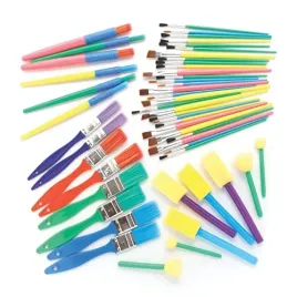 baker-ross-fe491-paint-brush-and-sponge-dabber-set-pack-of-50-paint