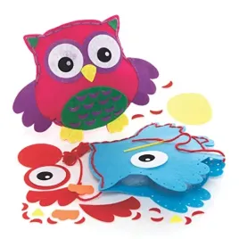 baker-ross-fe639-owl-cushion-sewing-kits-pack-of-2-sewing-set-for