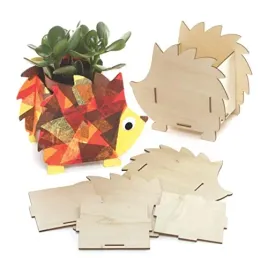baker-ross-fe646-hedgehog-wooden-flowerpot-craft-kits-pack-of-3-make