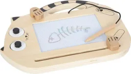 small-foot-magnetic-drawing-board-cat-wood-art-board-w-pen-and-stamps