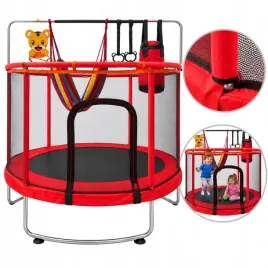 trampolina-dla-dzieci-140-cm-ogrodowa-domowa-kosz-hamak-worek-pilki