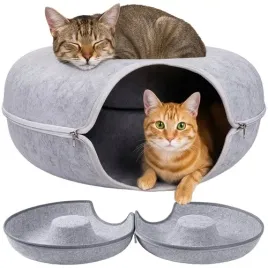 legowisko-dla-kota-purlov-25810-tunel-filcowy-szare-51-20-cm