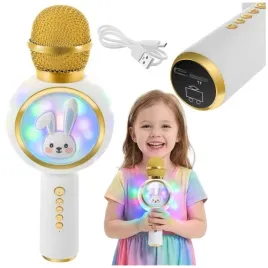 mikrofon-karaoke-bezprzewodowy-izoxis-27047-bialy-krolik-bluetooth-rgb