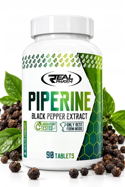 PIPERYNA spalacz ODCHUDZANIE Real Pharm Piperine PIPERYNA 90 tab
