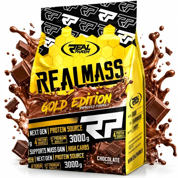 GAINER białko węglowodany Real Pharm Real Mass białko 3kg CZEKOLADA
