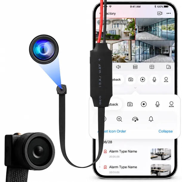 MINI KAMERA WIFI MODUŁOWA ANDROID ZDALNY PODGLĄD CZUJNIK RUCHU MONITORING