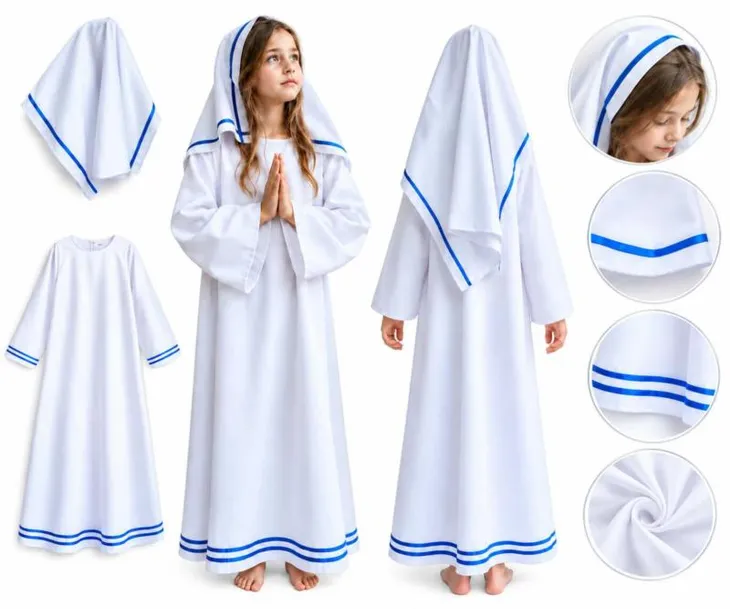 Strój Święta Teresa ST115 146/152 Matki Teresy z Kalkuty Zakonnica Bal Świę