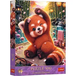 puzzle-premium-500-elementow-czarujaca-czerwona-panda-trefl