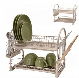 suszarka-do-naczyn-dwupoziomowa-z-ociekaczem-na-talerze-kubki-i-sztucce-metalowa-polka-kuchenna-bezowa-56-cm