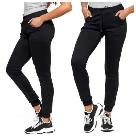 spodnie-damskie-dresowe-moraj-elastyczna-talia-dopasowane-czarne-l-xl-sportowe-casual-gladkie-na-co-dzien