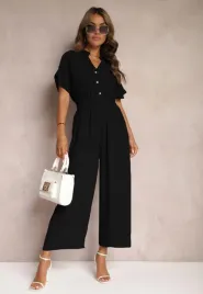 renee-czarny-kombinezon-damski-l-xl-krotki-jumpsuit-z-kopertowym-dekoltem-odziez-jednoczesciowa-na-lato-z-syntetyku