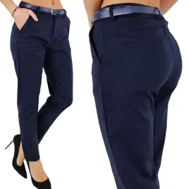 eleganckie-spodnie-damskie-cygaretki-rurki-dlugie-granatowe-rozmiar-34-wysoki-stan-gladkie-do-biura