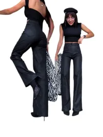 eleganckie-spodnie-damskie-skorzane-jeansy-dzwony-szerokie-czarne-na-co-dzien-moda-casual-bez-wzoru-rozmiar-s