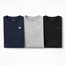 t-shirt-damski-4f-koszulka-sportowa-zestaw-komplet-3-sztuki-l-f3306-ss26-bluzki-bawelniane-z-logo-wielokolorowe