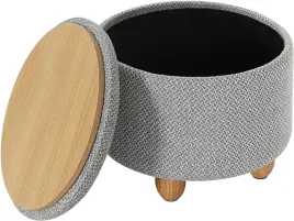 taboret-ze-schowkiem-woltu-okragly-tapicerowany-jasnoszary-podnozek-z-taca