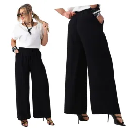 spodnie-damskie-a-la-lniane-na-gumce-szerokie-zwiewne-luzne-duze-rozmiary-czarne-gladkie-wysoki-stan-casual-na-co-dzien