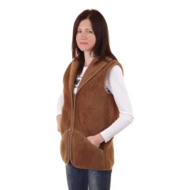 kamizelka-welniana-100percent-welna-owcza-wielbladzia-camel-kolnierz-woolmark-xl-bezrekawnik-damski-brazowy-zapinany-na-zamek-bez-kaptura