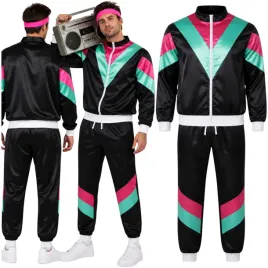 kostium-lat-80-przebranie-rap-disco-hip-hop-na-impreze-tematyczna-retro-xl-stroj-meski-oldschool-dres-karnawalowy-czarny