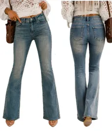 ms28-modne-spodnie-jeansy-damskie-m-sara-dzwony-vintage-34-xs-niebieskie-bawelniane-sredni-stan-z-elastanem