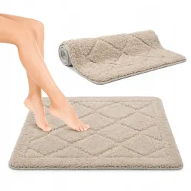 dywanik-lazienkowy-bezowy-duzy-antyposlizgowy-miekki-chlonny-40x60-cm-mata-do-wanny-i-prysznica-poliester-komplet-2-sztuki-prostokatna