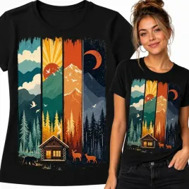 koszulka-gory-las-retro-damska-bluzka-nadruk-natura-prezent-dla-turystki-s-t-shirt-100percent-bawelna-czarny-okragly-dekolt-krotki-rekaw