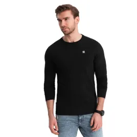 wygodny-longsleeve-meski-bawelniany-czarny-modny-ombre-v3-om-lscl-0102-xl-koszulka-z-dlugim-rekawem-gladka-okragly-dekolt-z-elastanem