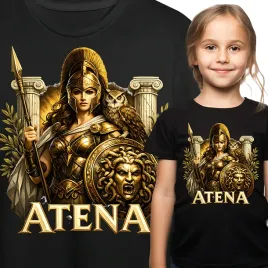 koszulka-dziecieca-atena-mitologia-grecka-sowa-z-nadrukiem-dla-dziewczynki